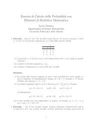 Esercizi lezione 23 ottobre - Dipartimento di Scienze Matematiche