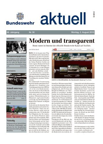 aktuell Zeitung fÃ¼r die Bundeswehr 46. Jahrg. Nr. 30 Seite 11