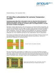 Ht-Starrflex-Leiterplatten für extreme Temperatur- wechsel