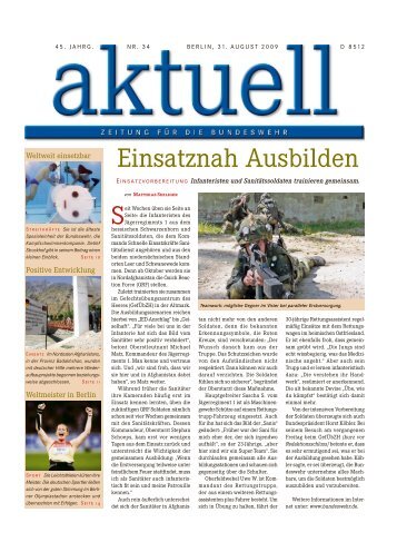 aktuell - Zeitung fÃ¼r die Bundeswehr, Ausgabe 34 vom 31. August ...