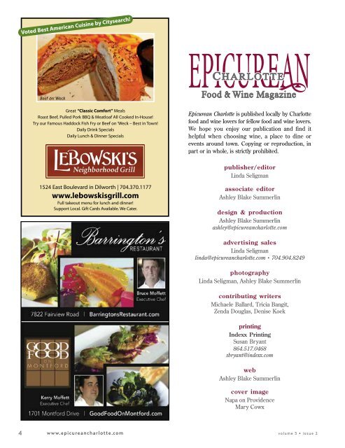 Here - Epicurean Charlotte Food & Wine Magazine