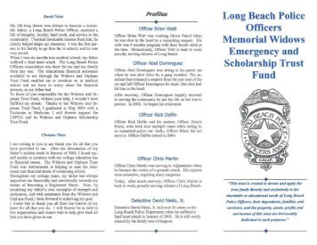 Widows and Orphans Brochure - Long Beach Police Officers ...