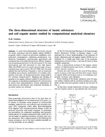 The three-dimensional structure of humic substances and soil ...