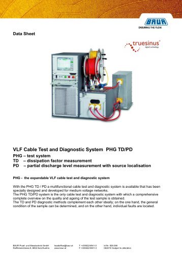 VLF Cable Test and Diagnostic System PHG TD/PD - Ampere