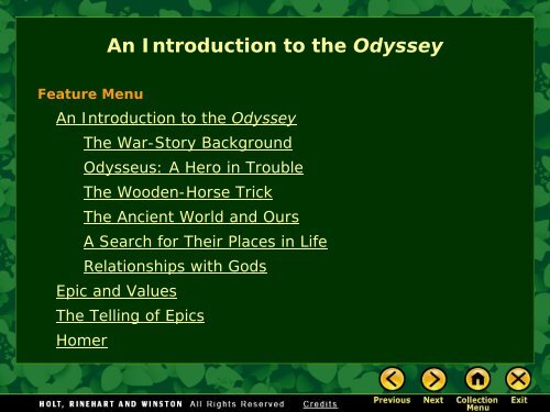 An Introduction to the Odyssey - EZWebSite