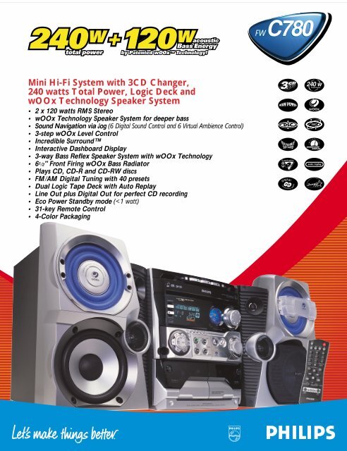 philips woox music system