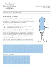 designer size chart: jenny yoo measurements and sizing