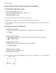 REVIEW ON POLYGONS, PARALLELGRAMS, AND PROOFS I ...