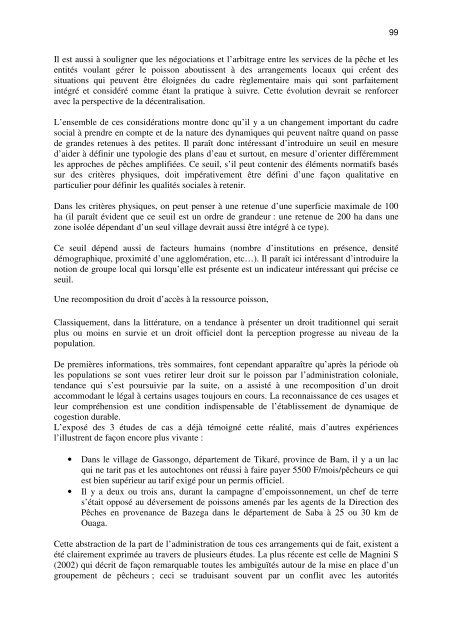 RAPPORT GENERAL DE L'ATELIER ... - Nefisco.org