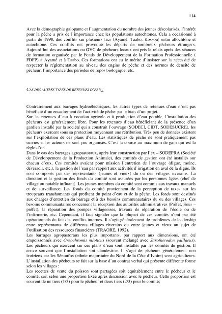 RAPPORT GENERAL DE L'ATELIER ... - Nefisco.org