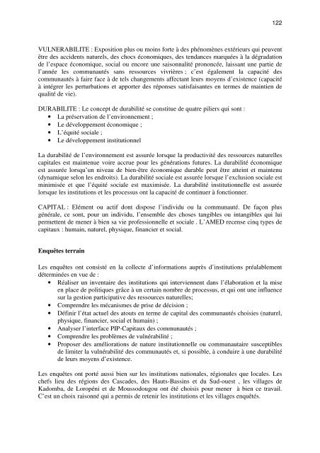 RAPPORT GENERAL DE L'ATELIER ... - Nefisco.org