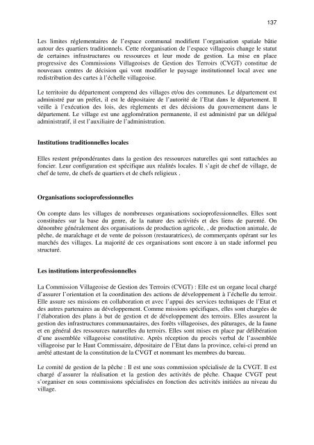 RAPPORT GENERAL DE L'ATELIER ... - Nefisco.org