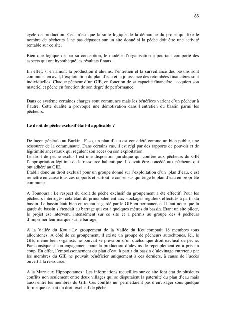 RAPPORT GENERAL DE L'ATELIER ... - Nefisco.org