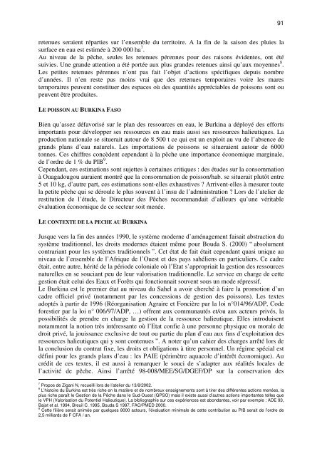 RAPPORT GENERAL DE L'ATELIER ... - Nefisco.org