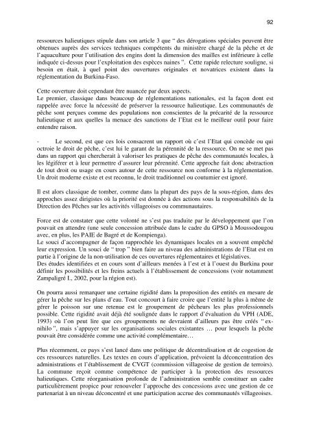 RAPPORT GENERAL DE L'ATELIER ... - Nefisco.org