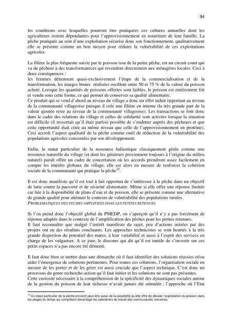 RAPPORT GENERAL DE L'ATELIER ... - Nefisco.org