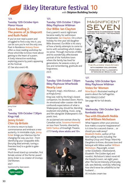 programme - Ilkley Literature Festival