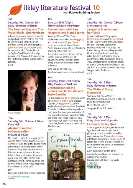 programme - Ilkley Literature Festival