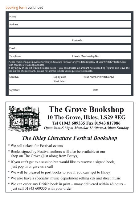 programme - Ilkley Literature Festival