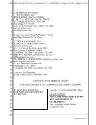 First Amended Stipulation and Agreement of Settlement