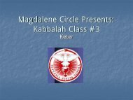 Kabbalah Class #3 - Magdalene Circle