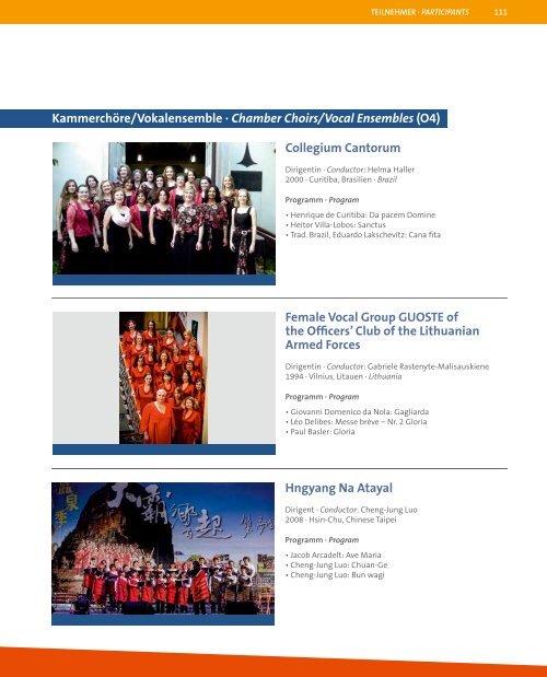 European Choir Games 2015 - Program Book