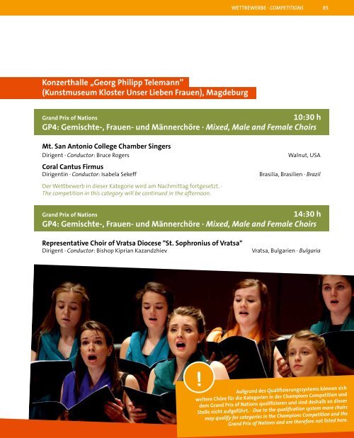 European Choir Games 2015 - Program Book