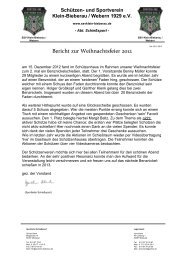 Bericht BenznickelschieÃen 2012 - SSV Klein-Bieberau / Webern