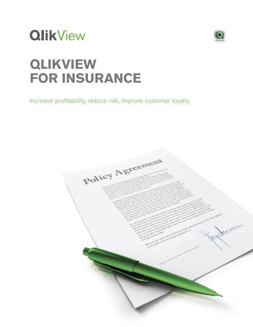 QLIKVIEW FOR INSURANCE