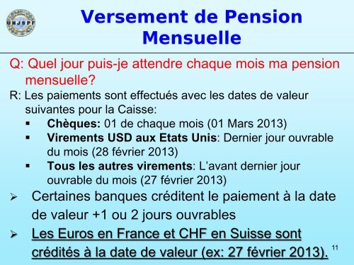 pension de retraite - AAFI-AFICS, Geneva