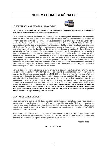 Bulletin Vol. 64 no. 2 - AAFI-AFICS, Geneva - UNOG