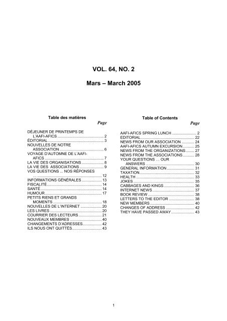 Bulletin Vol. 64 no. 2 - AAFI-AFICS, Geneva - UNOG