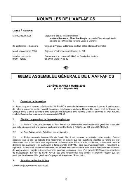 VOL. 67, NO. 3 - AAFI-AFICS, Geneva - UNOG