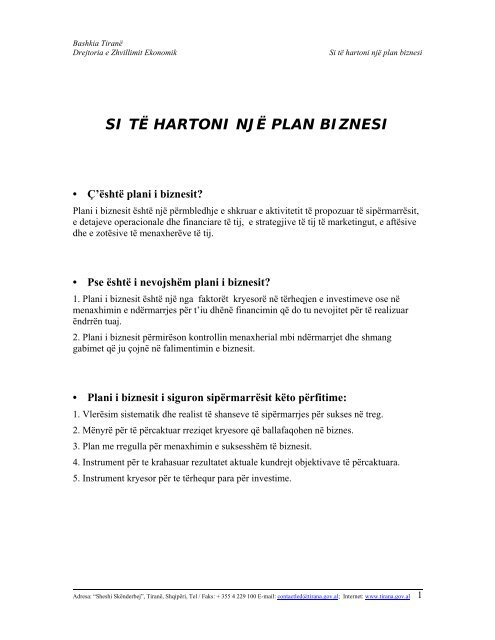 Model Plan Biznesi