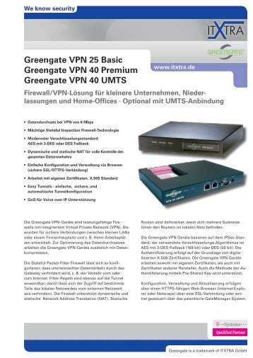 Greengate VPN 25 Basic Greengate VPN 40 ... - many-electronics