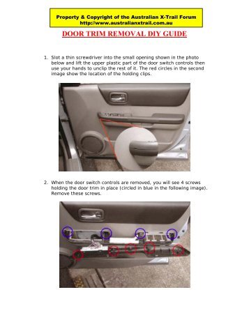 door trim removal diy guide - Australian Nissan X-Trail Forum and ...