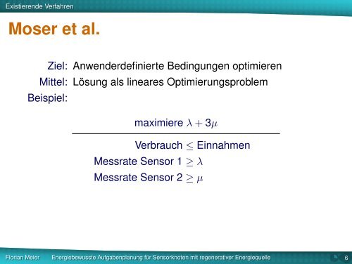 Präsentation - Institut für Telematik - TUHH