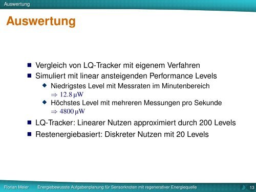 Präsentation - Institut für Telematik - TUHH