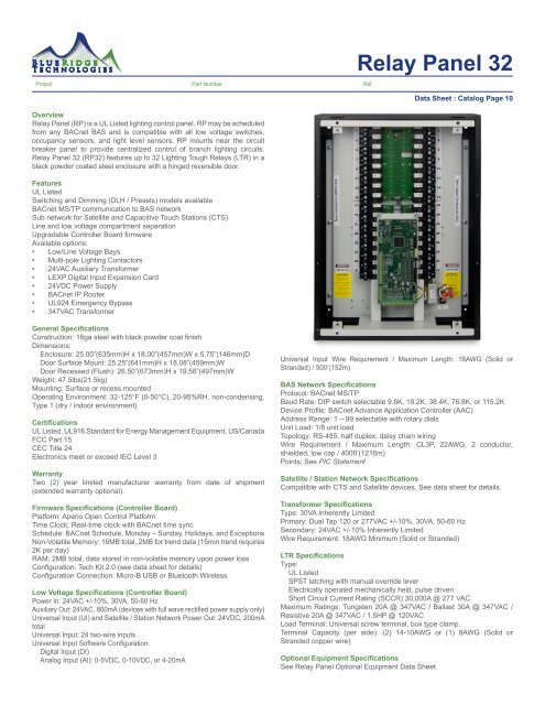 Relay Panel 32 - Blue Ridge Technologies