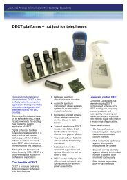 DECT platforms - Cambridge Consultants