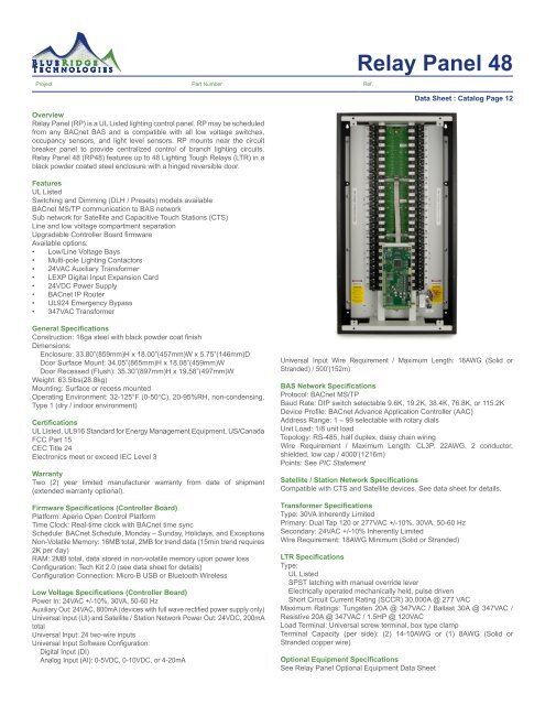Relay Panel 48 - Blue Ridge Technologies