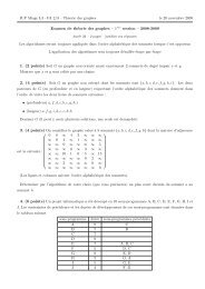 IUP Miage L3 - FA 2/3 – Théorie des graphes le 20 novembre 2008 ...