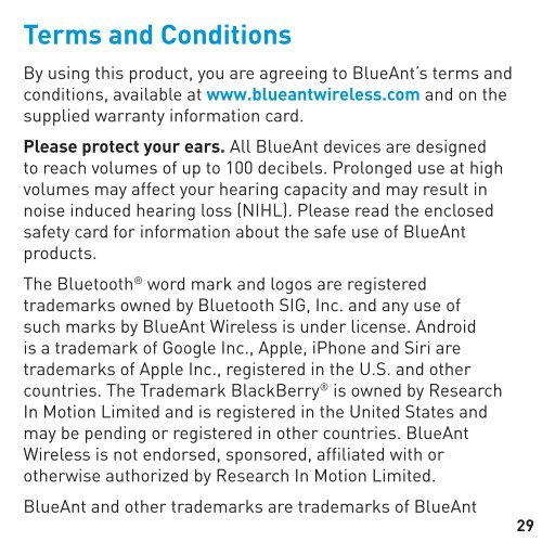 COMMUTE USER GUIDE - BlueAnt Wireless