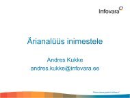 Ärianalüüs inimestele - Infovara OÜ