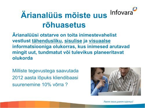 Ärianalüüs inimestele - Infovara OÜ