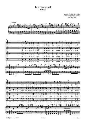 Vivaldi, Antonio - In exitu Israel. Salmo 113. RV 604 - Cantiga e ...