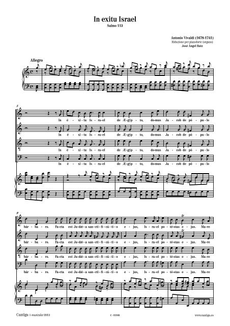 Vivaldi, Antonio - In exitu Israel. Salmo 113. RV 604 - Cantiga e ...