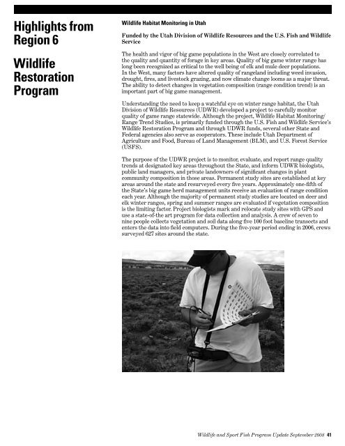 Program Update - Wildlife and Sport Fish Restoration Program - U.S. ...