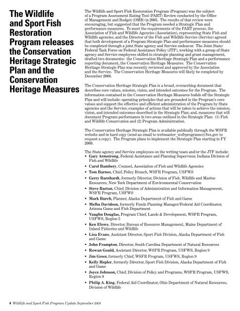 Program Update - Wildlife and Sport Fish Restoration Program - U.S. ...