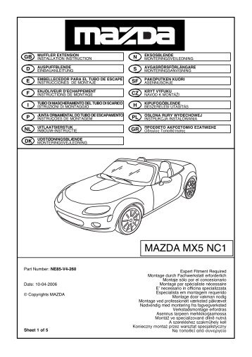 MAZDA MX5 NC1 - MX5 Parts